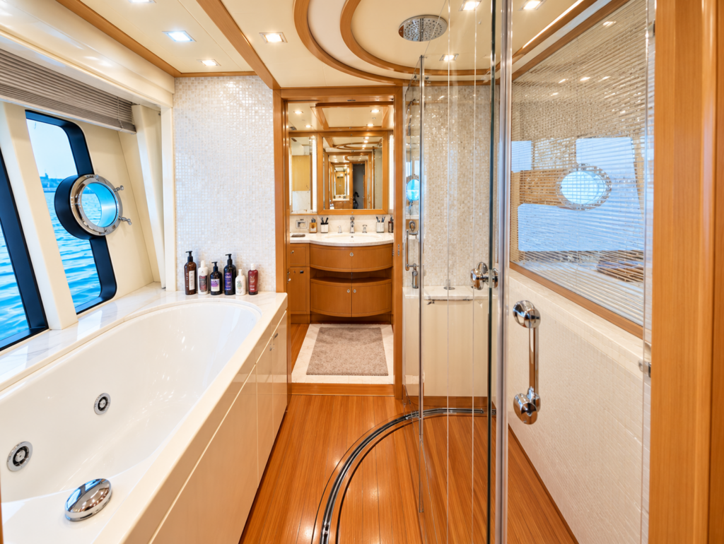 Luxury Yacht Bathroom Interior