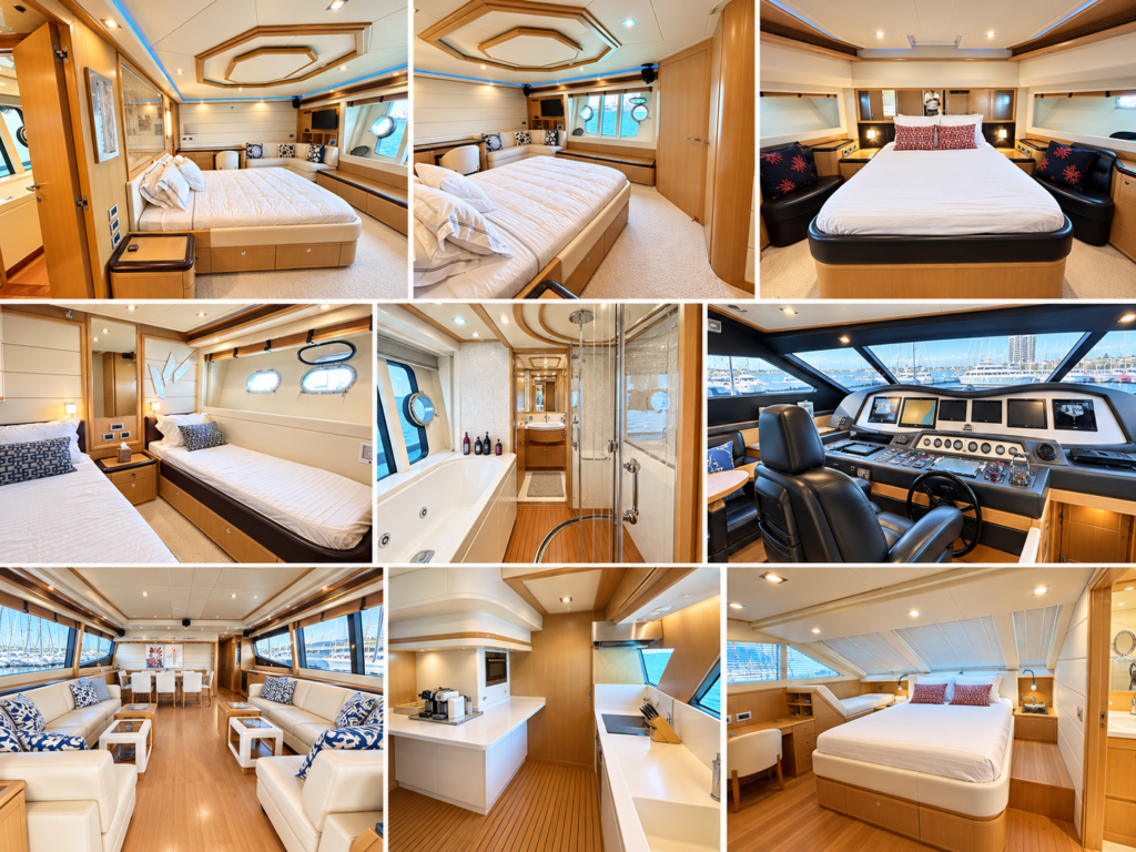 Luxury Yacht Interior Photo Collage
