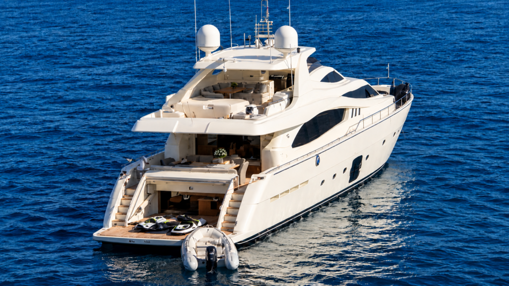 Luxury Yacht At Sea